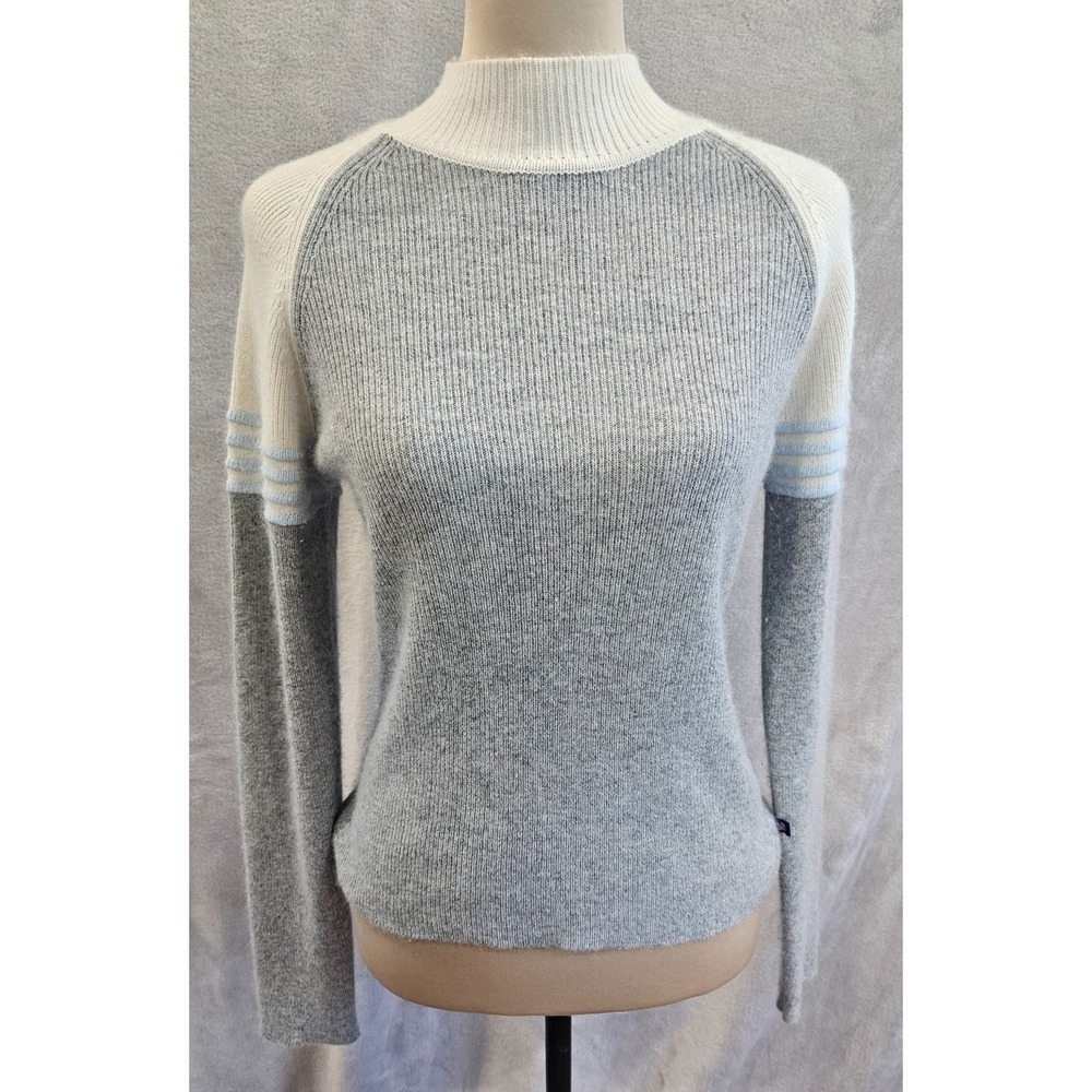 Vintage Polo Jeans Ralph Lauren Angora Blend Rib Knit Mock Neck Sweater Women M